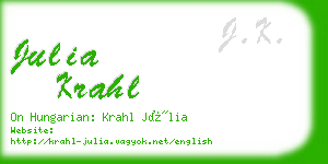 julia krahl business card